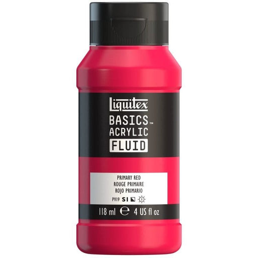 LQX Basics Acr Fluid 118ml Primary Red - The Sydney Art Store