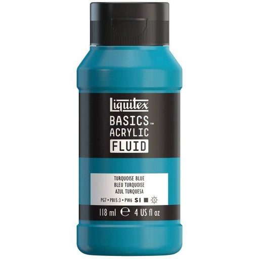 LQX Basics Acr Fluid 118ml Turquoise Blue - The Sydney Art Store