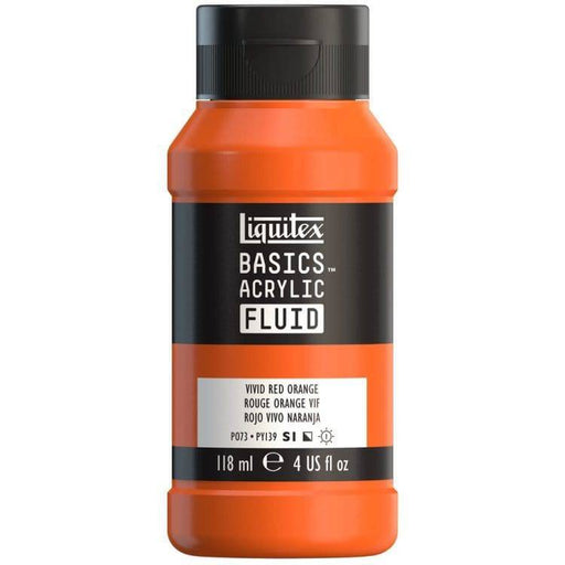 LQX Basics Acr Fluid 118ml Vivid Red Orange - The Sydney Art Store