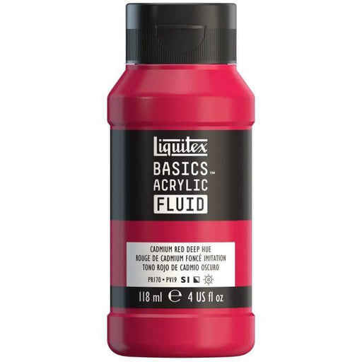 LIQUITEX BASIC FLUID LIQUITEX LQX Basics Acr Fluid 118ml Cad Red Deep Hue