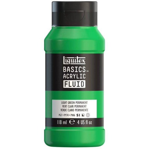 LIQUITEX BASIC FLUID LIQUITEX LQX Basics Acr Fluid 118ml Light Green Permanent