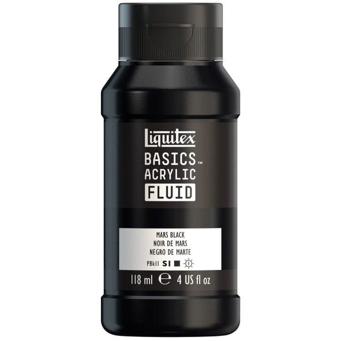 LIQUITEX BASIC FLUID LIQUITEX LQX Basics Acr Fluid 118ml Mars Black