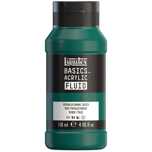 LIQUITEX BASIC FLUID LIQUITEX LQX Basics Acr Fluid 118ml Phthalo Green