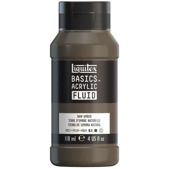 LIQUITEX BASIC FLUID LIQUITEX LQX Basics Acr Fluid 118ml Raw Umber