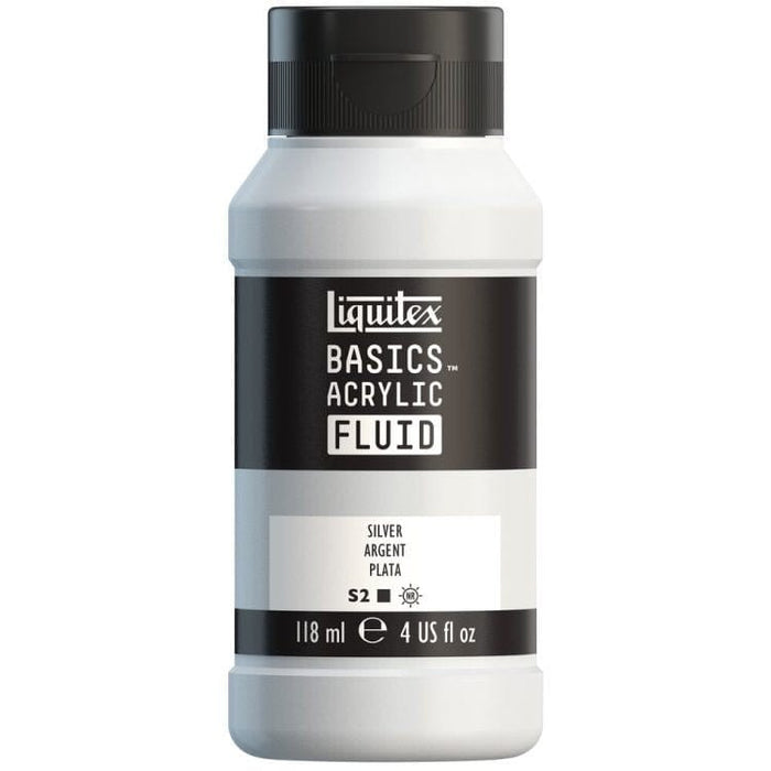 LIQUITEX BASIC FLUID LIQUITEX LQX Basics Acr Fluid 118ml Silver