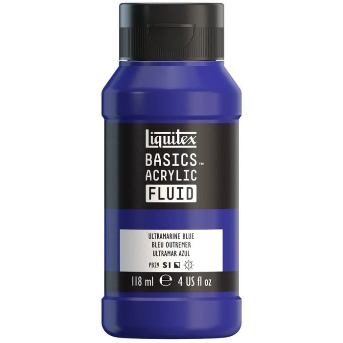 LIQUITEX BASIC FLUID LIQUITEX LQX Basics Acr Fluid 118ml Ultramarine Blue