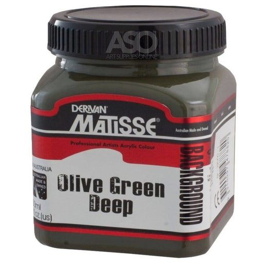 Matisse Background Acrylics Olive Green Deep - The Sydney Art Store