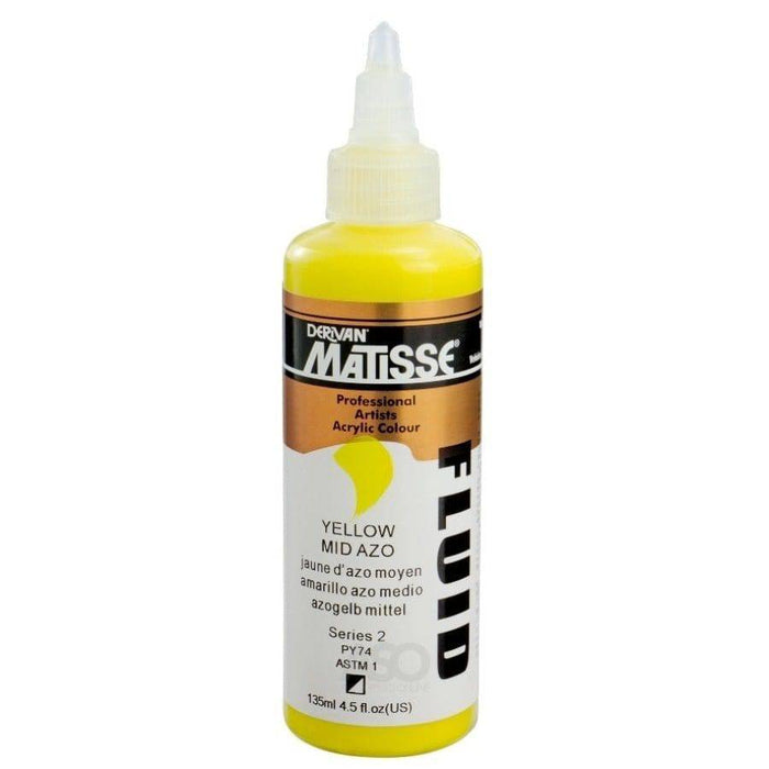 Matisse Fluid 135ml Yellow Mid Azo - The Sydney Art Store