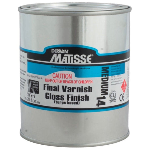 MATISSE VARNISH MATISSE 500ml MM14 Gloss Varnish - Turps Based