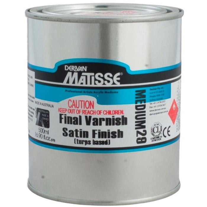 MATISSE VARNISH MATISSE 500ml MM29 Satin Varnish - Turps Based