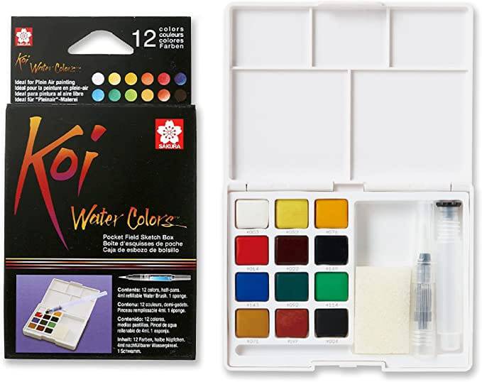 Sakura Koi Watercolours 12 Pocket Set