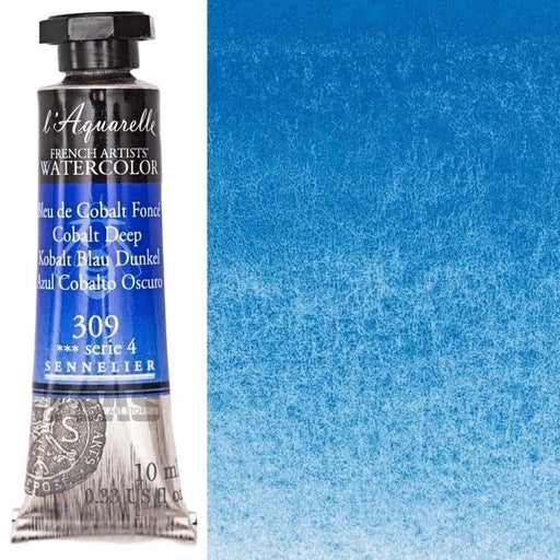 SENNELIER WATERCOLOURS SENNELIER WATERCOLOURS Sennelier Artist Watercolour 309 Cobalt Deep 10ml