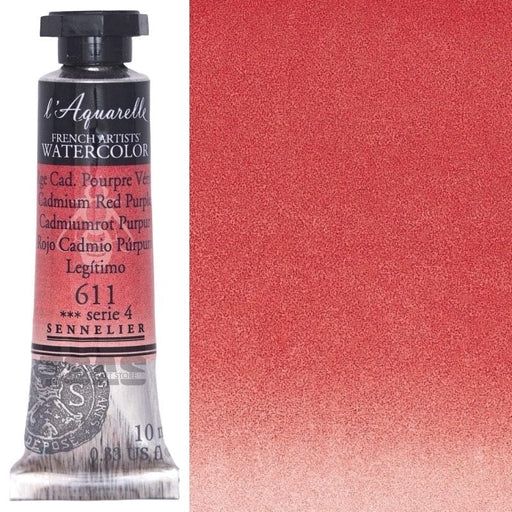 SENNELIER WATERCOLOURS SENNELIER WATERCOLOURS Sennelier Artist Watercolour 611 Cadmium Red Purple 10ml