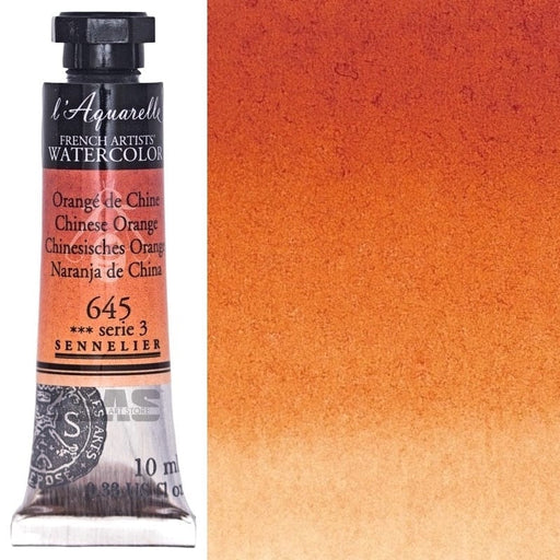 SENNELIER WATERCOLOURS SENNELIER WATERCOLOURS Sennelier Artist Watercolour 645 Chinese Orange 10ml