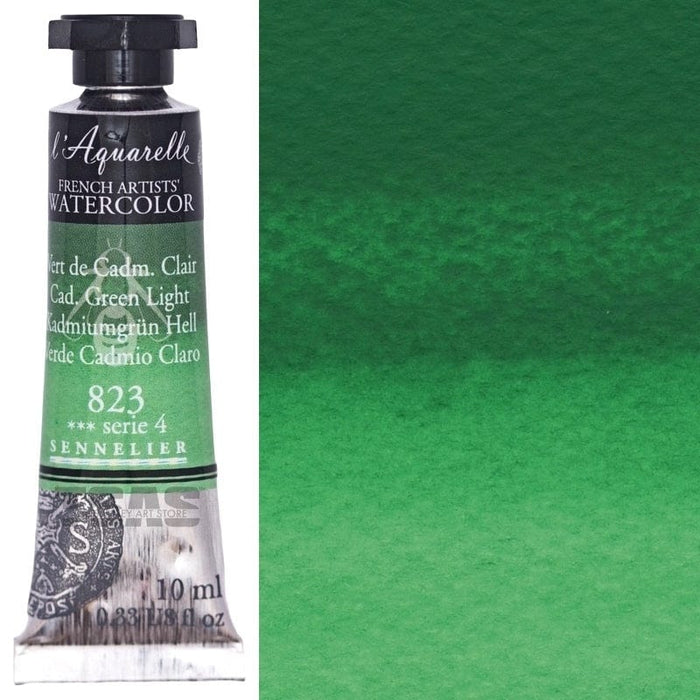 SENNELIER WATERCOLOURS SENNELIER WATERCOLOURS Sennelier Artist Watercolour 823 Cadmium Green Light 10ml