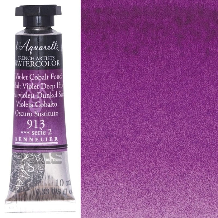 SENNELIER WATERCOLOURS SENNELIER WATERCOLOURS Sennelier Artist Watercolour 913 Cobalt Violet Deep Hue 10ml