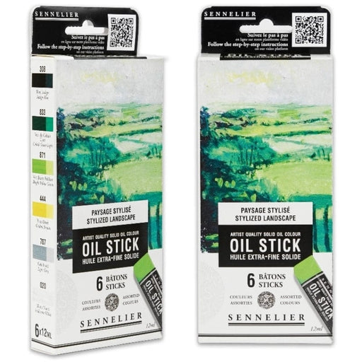SENNELIER OIL STICKS SENNELIER Sennelier Mini Oil Stick Set Stylized Landscape