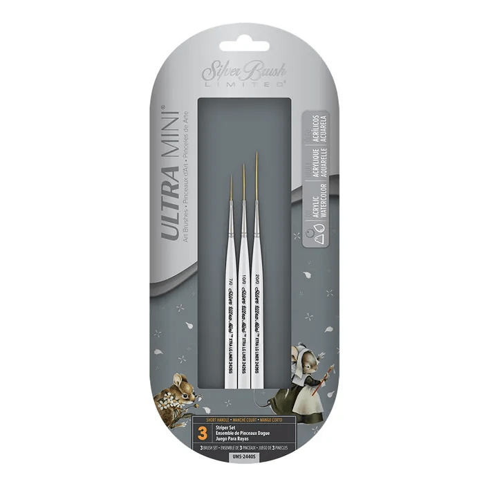 Silver Brush 2440S Ultra Mini 3pc Striper Set