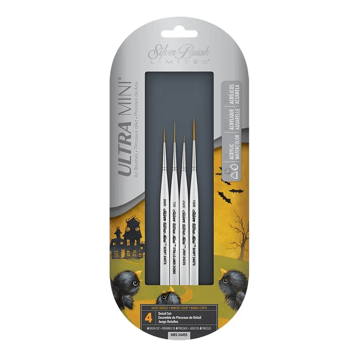 Silver Brush 2445S Ultra Mini 4pc Detail Set