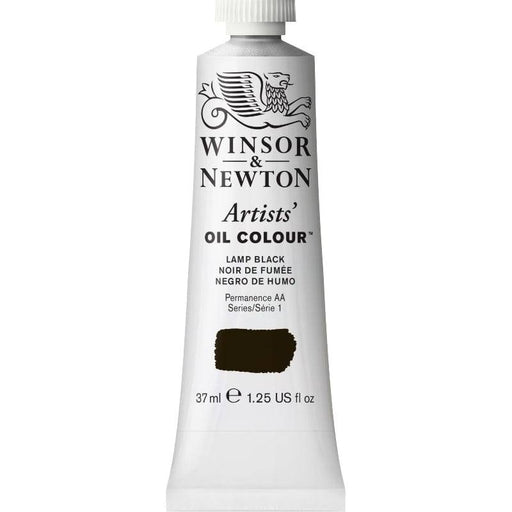 WINSOR & NEWTON ARTIST OILS WINSOR & NEWTON W&N Artist's Oil 37ml Lamp Black 337